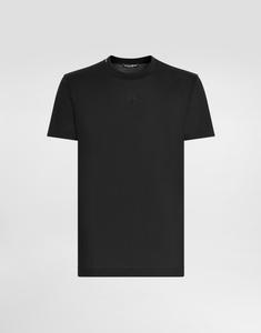 Шелковая футболка с логотипом Dolce & Gabbana, черный