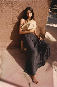 Юбка миди со вставками и эластичным поясом Pull And Bear, коричневый