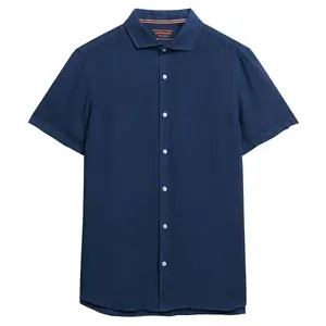 Рубашка с коротким рукавом Superdry Vacation Linen, синий