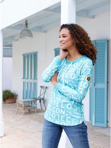 WITT WEIDEN Длинная толстовка с узором цвета морской волны