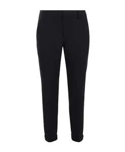 Шерстяные узкие брюки на молнии Dondup, черный