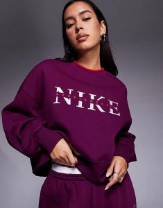 Толстовка Nike Gym Life Swoosh большого размера бордового цвета