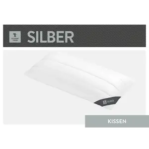 Хлопковая подушка Серебро, 1 шт., произведено в Германии, гипоаллергенная Spessarttraum, белый