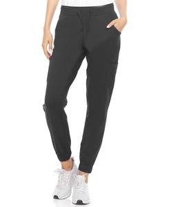 Женские медицинские брюки средней посадки с шестью карманами для йоги, джоггеры, цвет винный, размер Large Medichic, Black