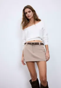 С поясом и шортами Stradivarius, Mottled Beige