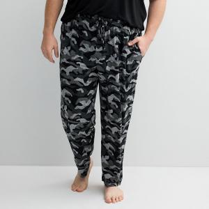 Супермягкие пижамные штаны Big & Tall Sonoma Goods For Life, цвет Camo Black