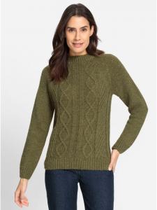 Свитер в меланжевом цвете тростника и оливы WITT WEIDEN