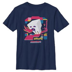 Футболка с принтом ghast fire для мальчиков 6-20 Minecraft