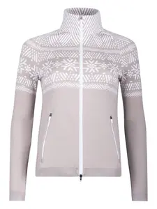 Кардиган Crans-Montana на молнии с узором Newland, бежевый