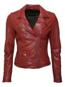 Кожаная куртка JCC 8007, красный