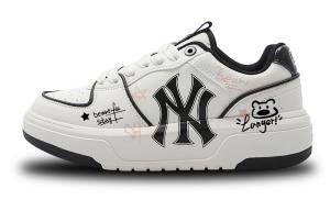 Кроссовки MLB Chunky Liner Skateboarding Shoes Unisex Low-top White/Black, белый/черный