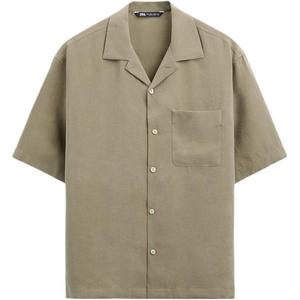 Рубашка мужская хаки Zara, хаки