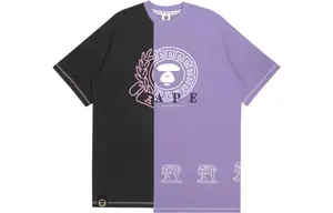 Футболка-платье с принтом логотипа Aape, светло-фиолетовый