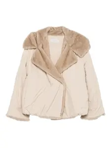 Пальто с искусственным мехом Antonelli, нейтральный