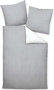 Комплект постельного белья Janine Design Mako-Soft Seersucker TANGO 20020, серебристый, размер 200x200+2x80x80 см Original Janine