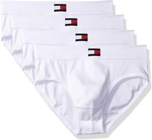 Мужские классические трусы-брифы Tommy Hilfiger из хлопка, 4 шт., Whiteflag