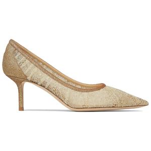 Джимми Чу Женские Туфли-лодочки LOVE на тонком каблуке 6,5 см Золотые