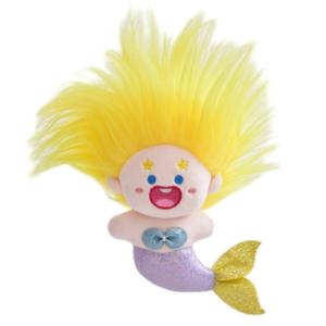 Причудливая русалка хлопковая кукла, милые DIY куклы для укладки волос плюшевая кукла Handsome, желтый/красный