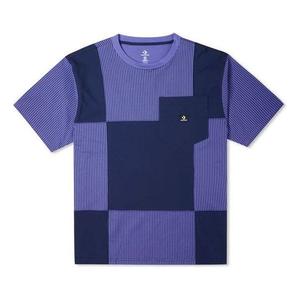 Футболка color blocked jersey pocket t-shirt 'purple' Converse, фиолетовый