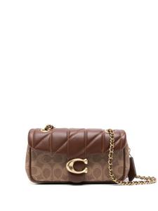 Coach стеганая сумка на плечо Tabby, коричневый