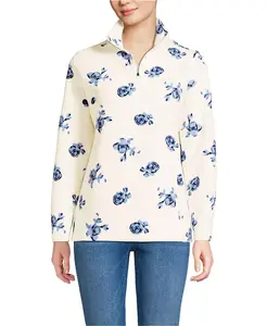 Женский флисовый свитер Anyweather с короткой молнией Lands' End