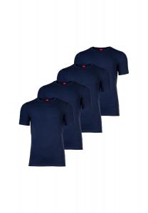 Мужская футболка, 4 шт. – базовая, с круглым вырезом, однотонная s.Oliver, цвет Marine