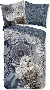 Постельное белье Hip Renforcé - Nova - Mandalas with Owl, Blue 155 x 220 cm Blue Mandalas with Owl HIP
