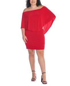 Облегающее мини-платье больших размеров 24seven Comfort Apparel, красный