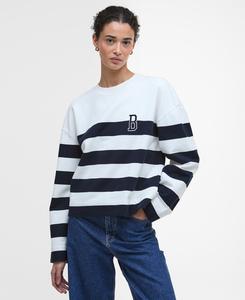 Толстовка Barbour Faye Striped, Cloud/Navy Stripe