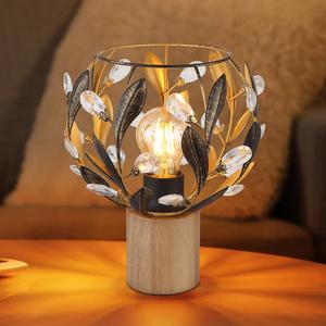 Настольная лампа Globo Lighting Mika, железо / каучуковое дерево, массив - 1 пламя