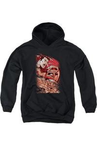Супермен Супс против Дарксайда молодежная толстовка с капюшоном Gildan, черный
