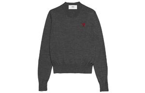 Парижский свитер с вышитым логотипом Ami De Coeur AMIPARIS, серый