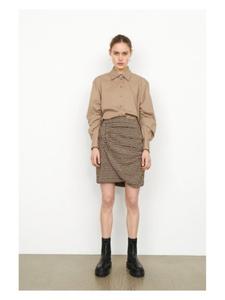 Юбка до колена SECOND FEMALE, цвет orange/beige