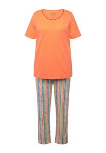Пижамный комплект STRIPED SHORT SLEEVE Ulla Popken, оранжевый