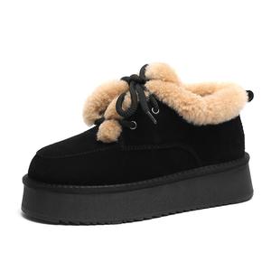 O.L Термостойкие абразивоустойчивые противоскользящие утепленные короткие зимние ботинки для женщин Black, цвет Black