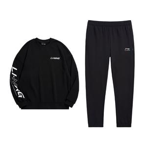 Li Ning Casual Sportswear Мужской комплект из 2 предметов Li-Ning, черный top+черный pants