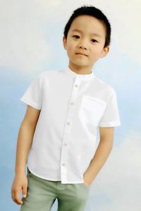 Детская рубашка с добавлением льна Mayoral, бежевый