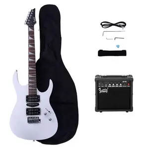 Электрогитара White Glarry 170 / Усилитель 20 Вт