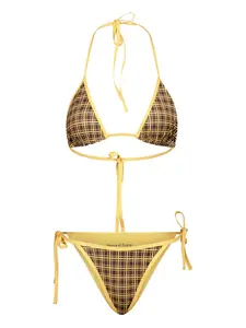 Купальник в клетку House of Sunny, желтый