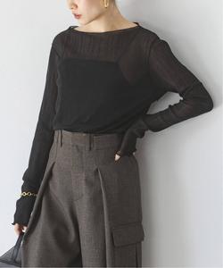 Длинная футболка из прозрачного крепового трикотажа Noble, цвет Black