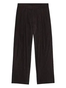 Брюки в полоску Nn06, коричневый