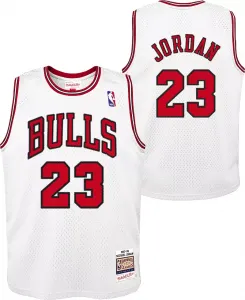 Mitchell & Ness Youth 1997 Chicago Bulls Michael Jordan # 23 Аутентичный джерси из белой твердой древесины Classics