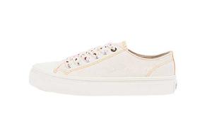 ISTEP Скользостойкие износостойкие низкие кеды Canvas Women's белый принт