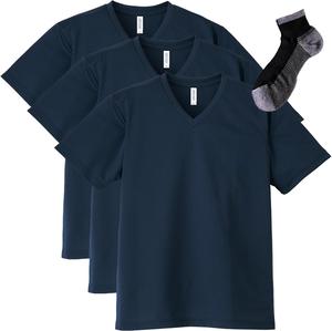 Футболка унисекс с коротким рукавом, с V-образным вырезом Glimmer, темно-синий