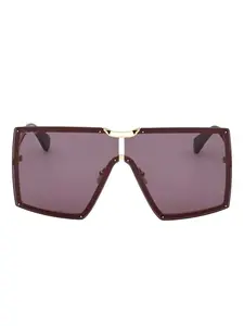 Солнцезащитные очки в квадратной оправе Max Mara, золотистый