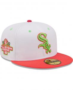 Мужская белая, коралловая шляпа Chicago White Sox для Матча всех звезд MLB 2003 Strawberry Lolli 59FIFTY. New Era