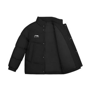 Пуховая куртка Li Ning, унисекс, черная, с воротником-стойкой, утепленная