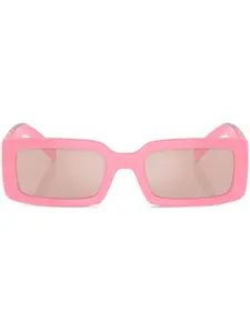 Солнцезащитные очки в прямоугольной оправе с логотипом Dolce & Gabbana Eyewear, розовый