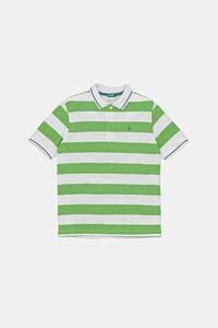 Хлопковая детская поло United Colors Of Benetton, зеленый