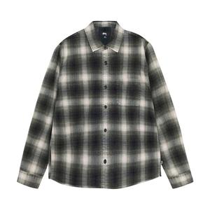 Рубашка Stussy Rocco Flannel Plaid Shirt 'Grey', серый